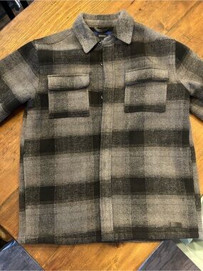 Buffalo David Bitton Gray & Black Plaid Sherpa-Lined Jacket